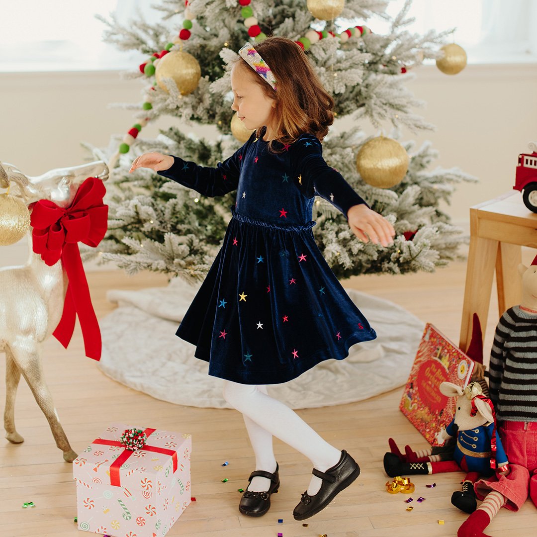 white christmas dresses Big Girls Tween Sequin Polka Dot Party Dress – HANNAH BANANA main image 1