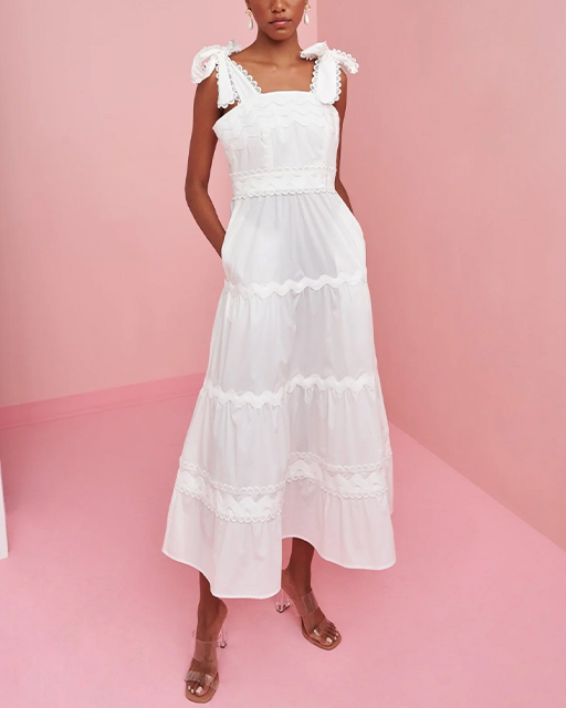 white loveshackfancy dress LoveShackFancy- Zennia Dress LoveShackFancy Cedar & Lily Clothier