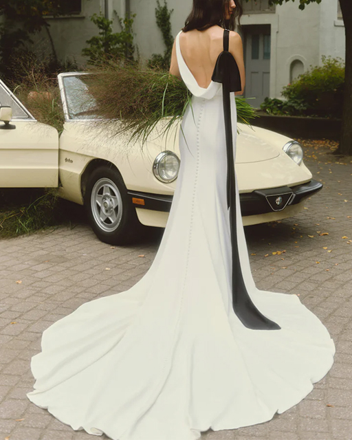 velvet backless dress Long Sleeve Fitted Open Back Train Evening Velvet Gown JA425 by Jessica Angel Black / 3X main image 1